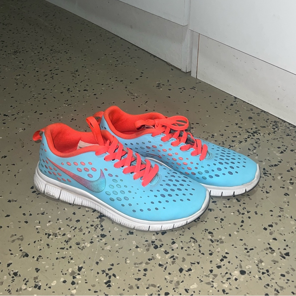 Nike Free Runs Blue/Rainbow Shoes